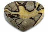 Polished Heart-Shaped Septarian Dish - Madagascar #304726-1